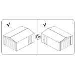 Garage métal anthracite 19,52m² porte enroulable + kit d’ancrage – Image 3