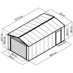Garage métal anthracite 19,52m² porte enroulable + kit d’ancrage – Image 6