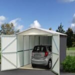 Garage métal YARDMASTER anthracite 15,50m² + kit d’ancrage inclus – Image 2