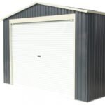 Garage métal anthracite 19,52m² porte enroulable + kit d’ancrage – Image 5