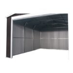 Garage métal anthracite 19,52m² porte enroulable + kit d’ancrage – Image 2