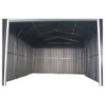 Garage métal anthracite 19,52m² porte enroulable + kit d’ancrage – Image 12