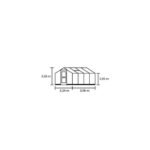 JULIANA - Serre de jardin Compact verre trempé 6.6 m² - Aluminium naturel – Image 5