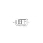 JULIANA - Serre de jardin véranda murale verre trempé 4.4 m² - Aluminium naturel