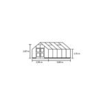 JULIANA - Serre Premium en polycarbonate 10 mm 10.9 m² - Aluminium naturel