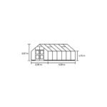 JULIANA - Serre Premium en polycarbonate 10 mm 13 m² - Aluminium naturel