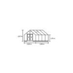 JULIANA - Serre Premium en verre trempé 3 mm 8.8 m² - Aluminium naturel – Image 4