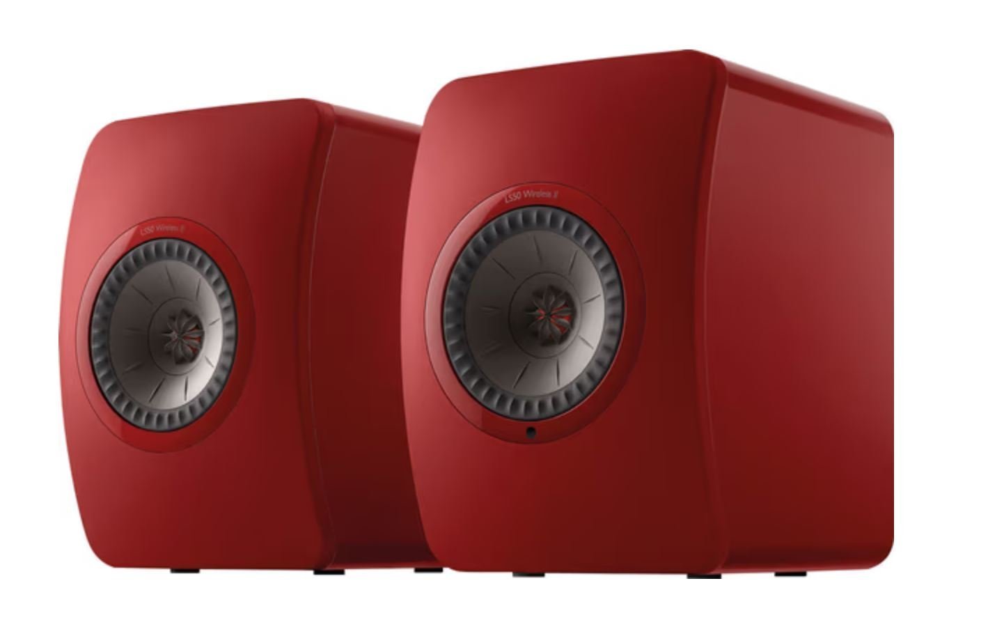kef-rouge-1.jpg KEF LS50 WIRELESS 2 ROUGE LAQUÉ (LA PAIRE) Enceintes sans fil hi-fi – Image 1