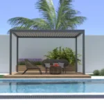 Pergola autoportante TIERAL Caleta aluminium gris, 12 m²
