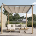 Pergola autoportante NATERIAL Omega 4x3m en aluminium effet bois – 8.31 m²