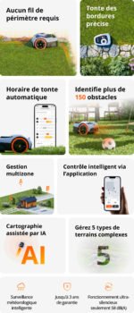 Segway Navimow i105e – Robot Tondeuse Sans Fil 500m² – Image 5