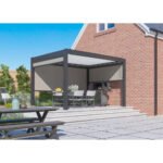 Pergola 3x4M bioclimatique STAR LED manuelle - Grey / Blanc - PROLOISIRS – Image 5
