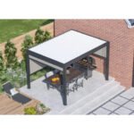 Pergola 3x4M bioclimatique STAR LED manuelle - Grey / Blanc - PROLOISIRS – Image 6