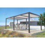 COULEURS DU MONDE - Pergola autoportante bioclimatique MEMPHIS - 3 x 6 mètres – Image 2