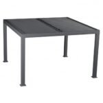 HESPERIDE - Pergola MAJAE Bioclimatique en aluminium Anthracite 3.60 x 3.60 m – Image 4