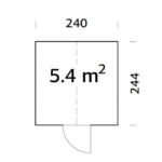 PALMAKO Serre de jardin Emilia 5.8 m² en bois traité autoclave et verre trempé 4 mm – Image 7