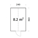 PALMAKO Serre de jardin Emilia 8.7 m² en bois traité autoclave et verre trempé 4 mm – Image 6