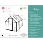 HALLS - Serre de jardin Qube 6.4 m² verre trempé de 3 mm – Image 23