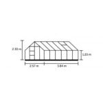 HALLS - Serre de jardin Universal 9.9 m² polycarbonate 6 mm - Noir – Image 9