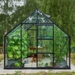 HALLS - Serre de jardin Universal 9.9 m² en verre 3 mm - Noir – Image 2
