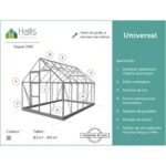 HALLS - Serre de jardin Universal 9.9 m² en verre trempé 3 mm - Noir – Image 11