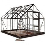 HALLS - Serre de jardin Universal 9.9 m² en verre trempé 3 mm - Noir