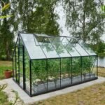HALLS - Serre de jardin Universal 9.9 m² en verre trempé 3 mm - Noir – Image 5