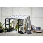 JULIANA - Serre de jardin véranda murale verre trempé 6.6 m² - Aluminium naturel – Image 2