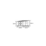 JULIANA - Serre de jardin véranda murale verre trempé 6.6 m² - Aluminium anthracite – Image 6