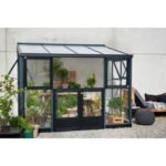 JULIANA - Serre de jardin véranda murale verre trempé 6.6 m² - Aluminium anthracite – Image 4