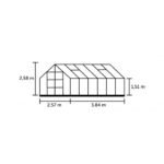 HALLS - Serre de jardin Magnum 9.9 m² polycarbonate 6 mm - Noir – Image 10