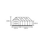 HALLS - Serre de jardin Magnum 8.2 m² verre trempé 3 mm - Vert – Image 11