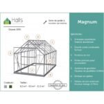 HALLS - Serre de jardin Magnum 8.2 m² verre trempé 3 mm - Vert