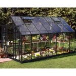 HALLS - Serre de jardin Magnum 11.5 m² verre trempé 3 mm - Noir – Image 4