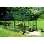 HALLS - Serre de jardin Magnum 11.5 m² verre trempé 3 mm - Vert – Image 2