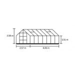 HALLS - Serre de jardin Magnum 11.5 m² verre trempé 3 mm - Vert – Image 11