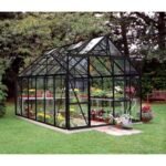HALLS - Serre de jardin Magnum 9.9 m² verre trempé 3 mm - Noir