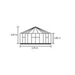 HALLS - Serre véranda Atrium 9 m² en verre trempé 3 mm - Noir – Image 14