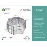 HALLS - Serre véranda Atrium 9 m² en verre trempé 3 mm - Noir – Image 6
