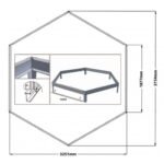 HALLS - Serre véranda Atrium 9 m² verre trempé 3 mm - Vert – Image 10