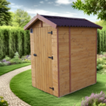 Toilettes sèches grand modèle en bois massif panneaux 16mm + plancher – Habrita