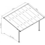 Toit de terrasse ajustable en aluminium laqué blanc 3,05×4,36m X-METAL – Image 12