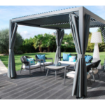 CREADOR - Tonnelle avec lames pivotantes KIOSKO - 3 X 3.60 m - Anthracite – Image 2