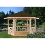 PALMAKO Tonnelle de jardin Betty 9.9 m² en bois massif lamellé-collé – Image 2