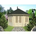 PALMAKO Tonnelle de jardin Hanna 14.1 m² avec plancher en bois massif 44 mm – Image 5