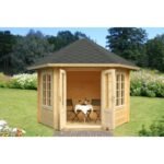 PALMAKO Tonnelle de jardin Hanna 7.6 m² avec plancher en bois massif 34 mm – Image 2