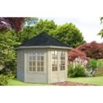 PALMAKO Tonnelle de jardin Véronica 9.2 m² avec plancher en bois massif 34 mm – Image 2